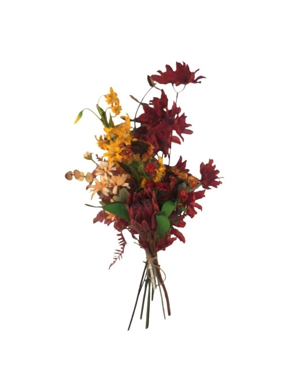 Artificial Mixed Floral Bouquet With Sunflowers Protea Lily & Daisies 20-25 Inch